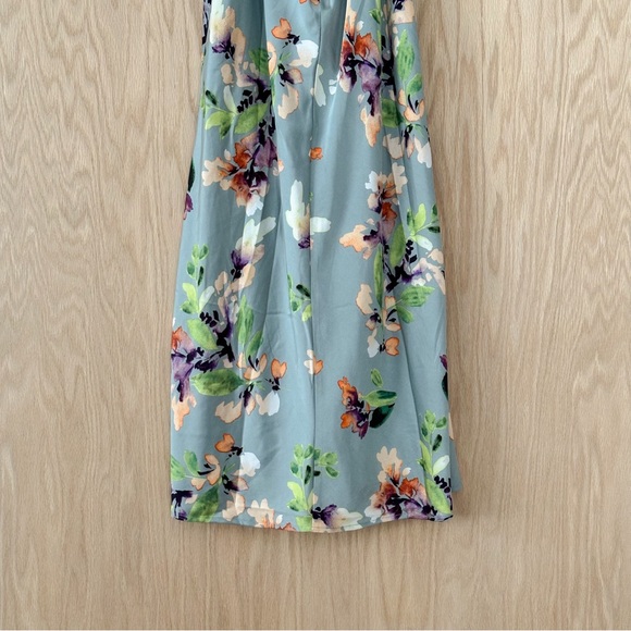 ASTR Sandrine Floral Halter Dress in Sage Orange Floral - Picture 13 of 16